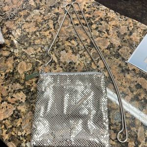 Brand-new Whiting and Davis silver mesh clutch-purse